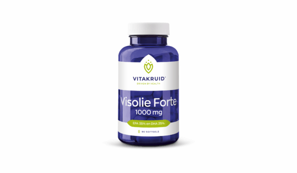 Vitakruid Visolie Forte: een hoogwaardig supplement met 1000 mg visolie per softgel, rijk aan essentiële Omega-3 vetzuren (EPA en DHA)
